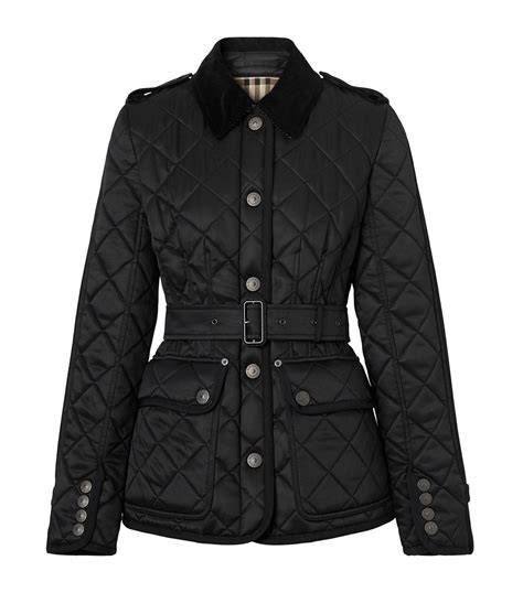 burberry quilted jacket women|burberry diamond quilted fitted jacket.